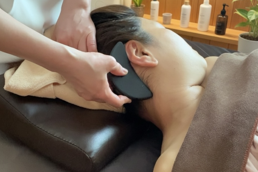 【新規限定】目元ぱっちり・睡眠疲労ケア温熱ヘッドスパ（60分）デコルテ＆肩首付き/通常価格9,800円→7,500円